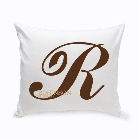 Buy Personalized Family Initial Throw Pillow (Insert Included)