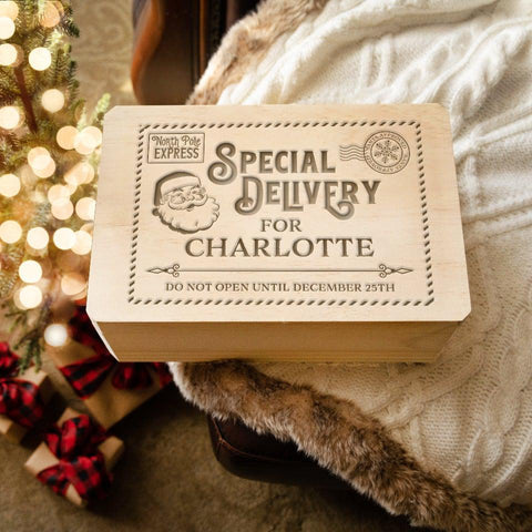Buy Personalized Christmas Eve Pine Wooden Boxes