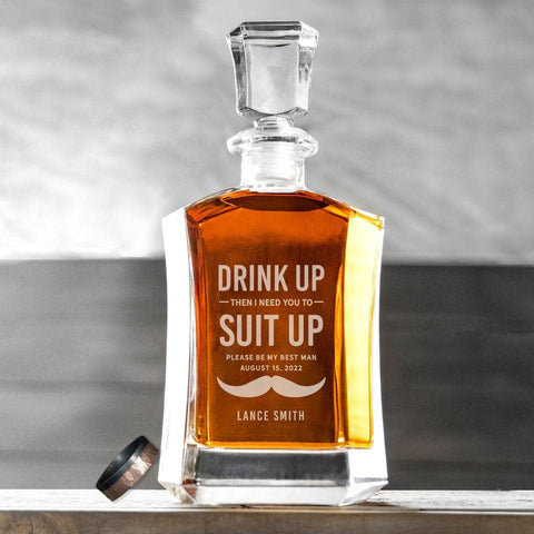 Buy Personalized Decanter - Glass Whiskey Decanter - Groomsmen Designs