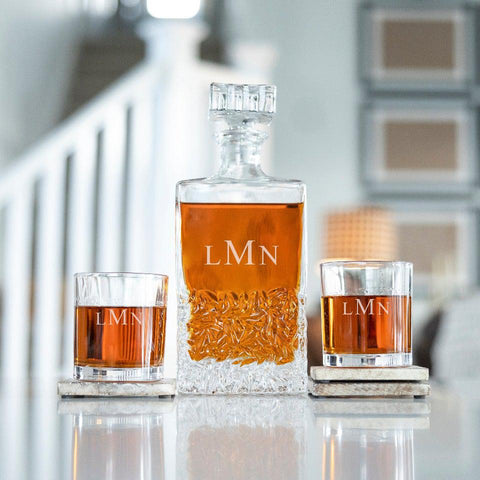 Buy Personalized Kinsale Decanter Set with 2 Lowball Glasses