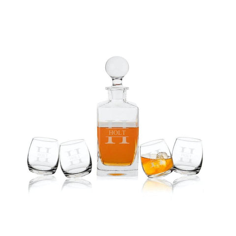 Buy Personalized Tipsy Whiskey Decanter Set