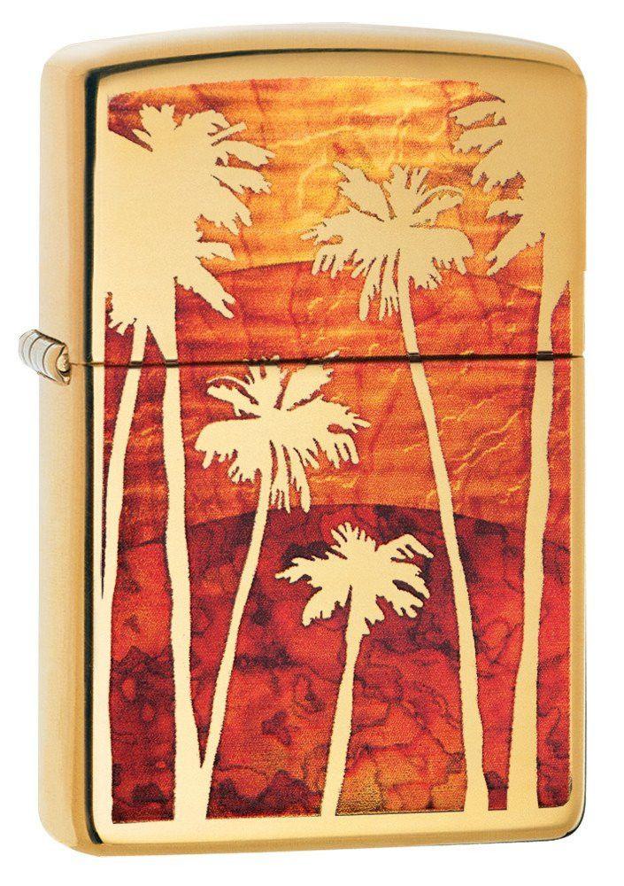 Personalized Fusion Palm Tree Sunset Lighter