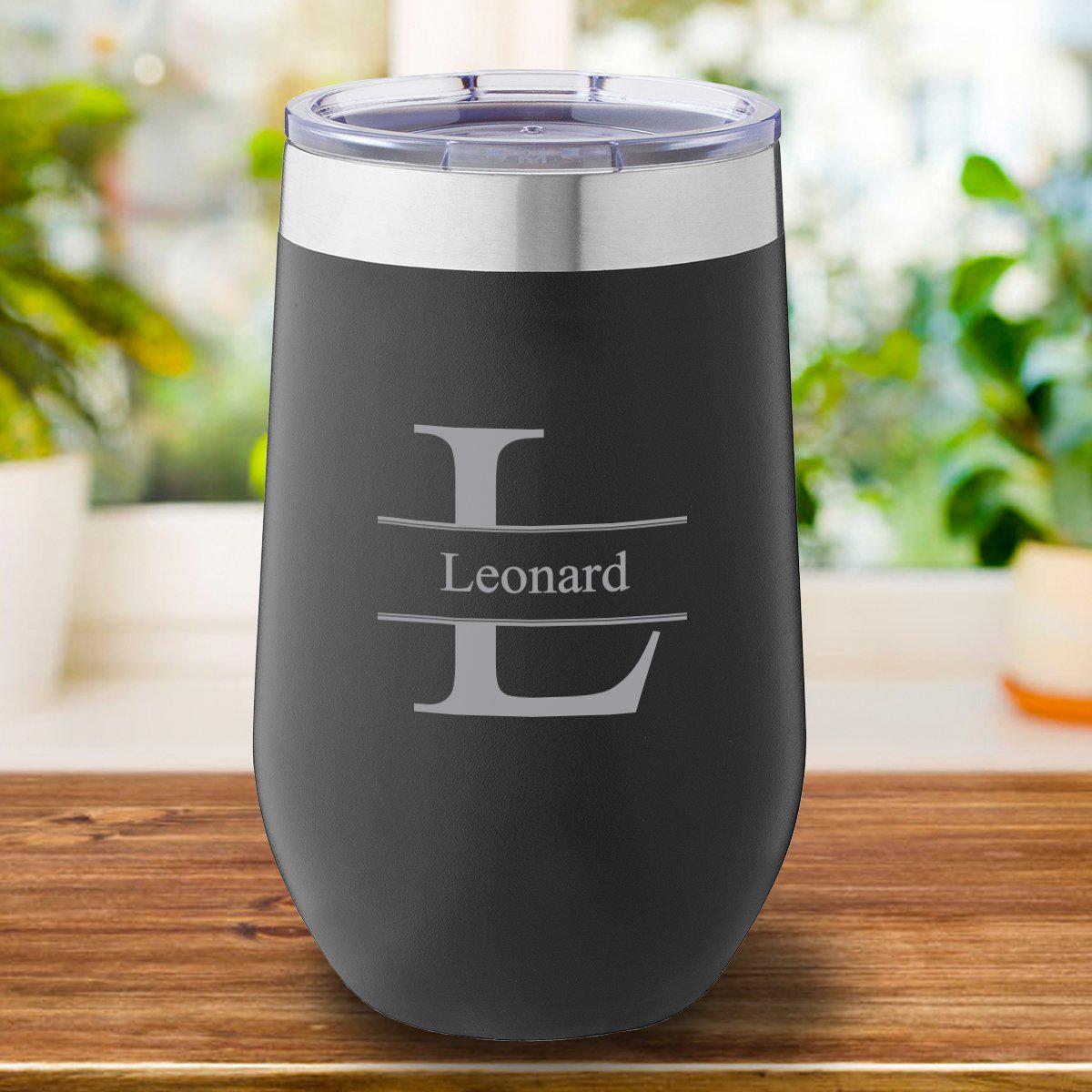 16 Oz. Personalized Travel Mug - Black Tumbler