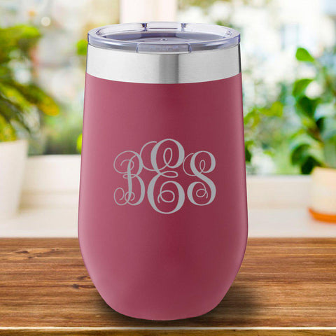 Buy 16 oz. Personalized Travel Mug - Burgundy