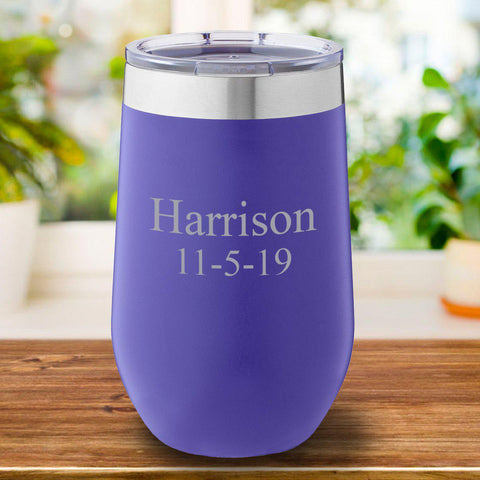 Buy 16 oz. Personalized Purple Travel Mug