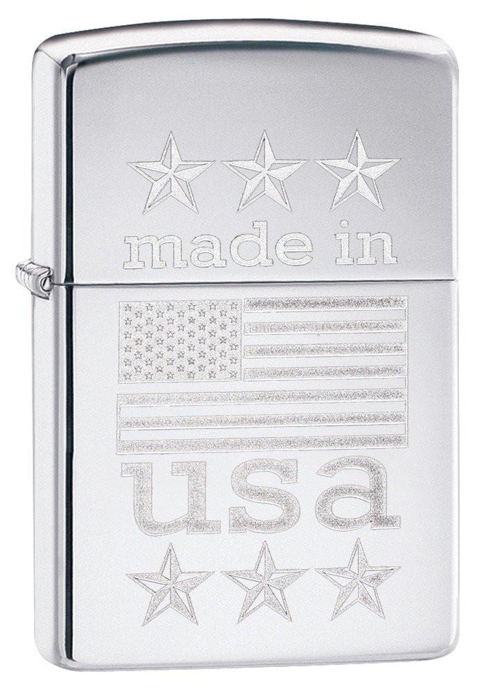 Personalized Made in USA with Flag Zippo Lighter