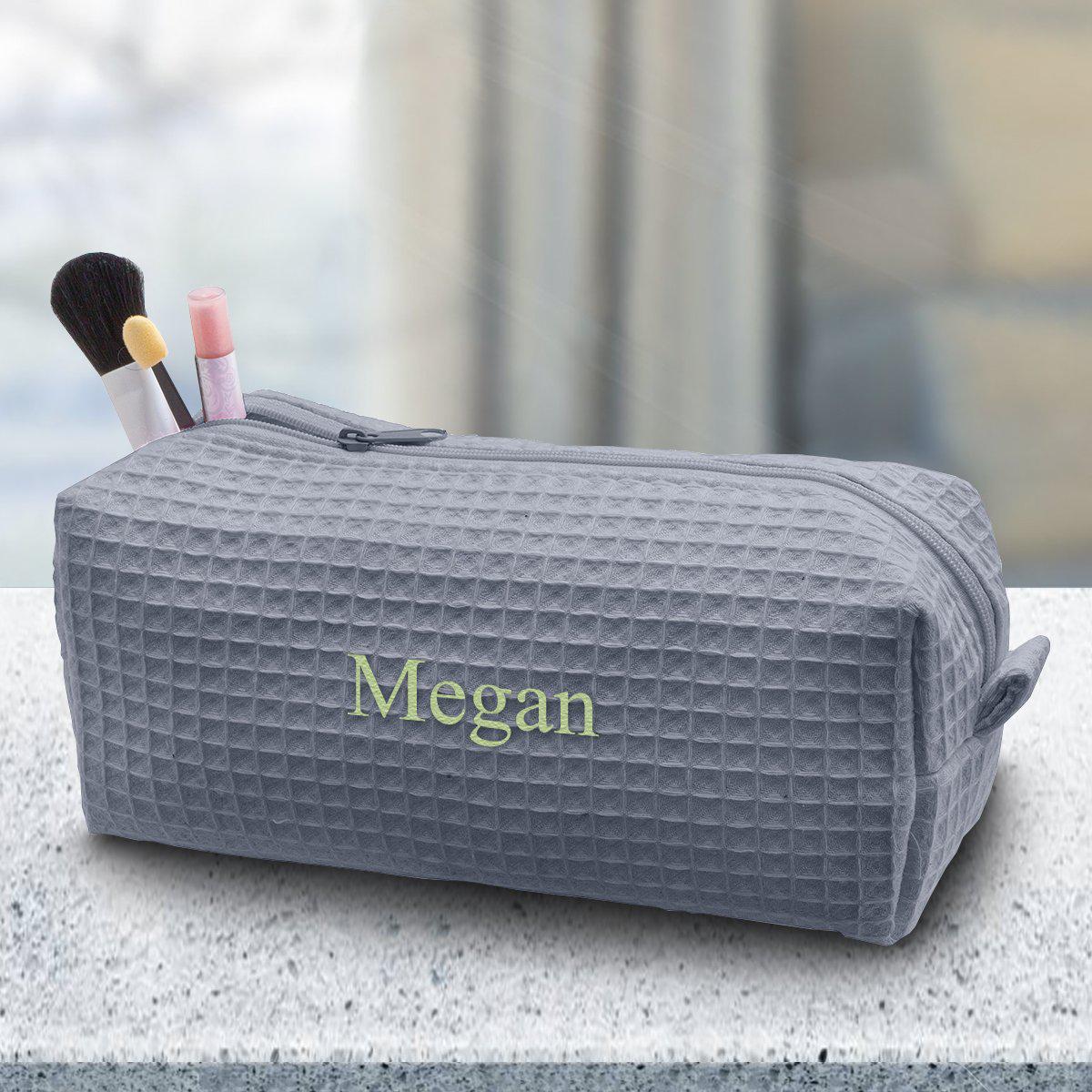 Personalized Small Waffle Cosmetic Bag - Makeup Bag - Gifts For Her