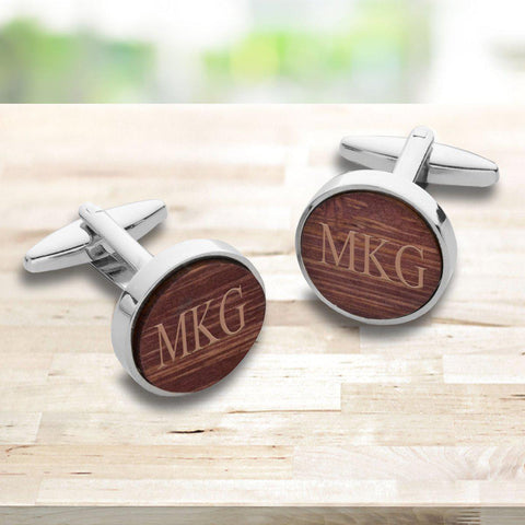 Buy Personalized Wooden Walnut Cufflinks for Men