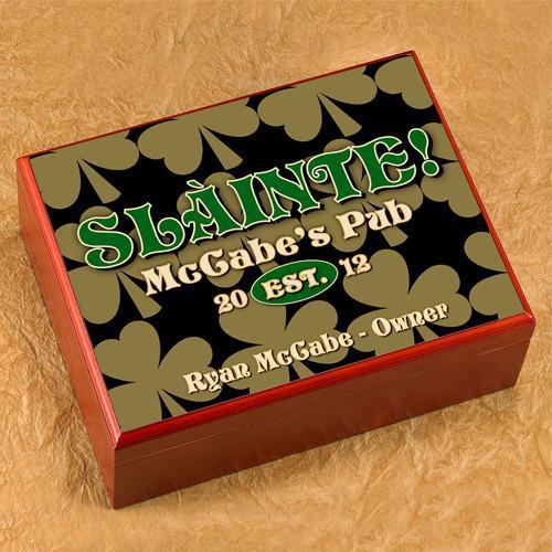 Personalized Irish Theme Humidors