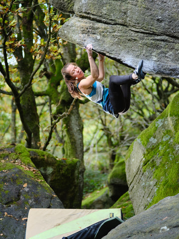 Frances Besley on Boyager at Burbage North Dave Parry Grit Blocs