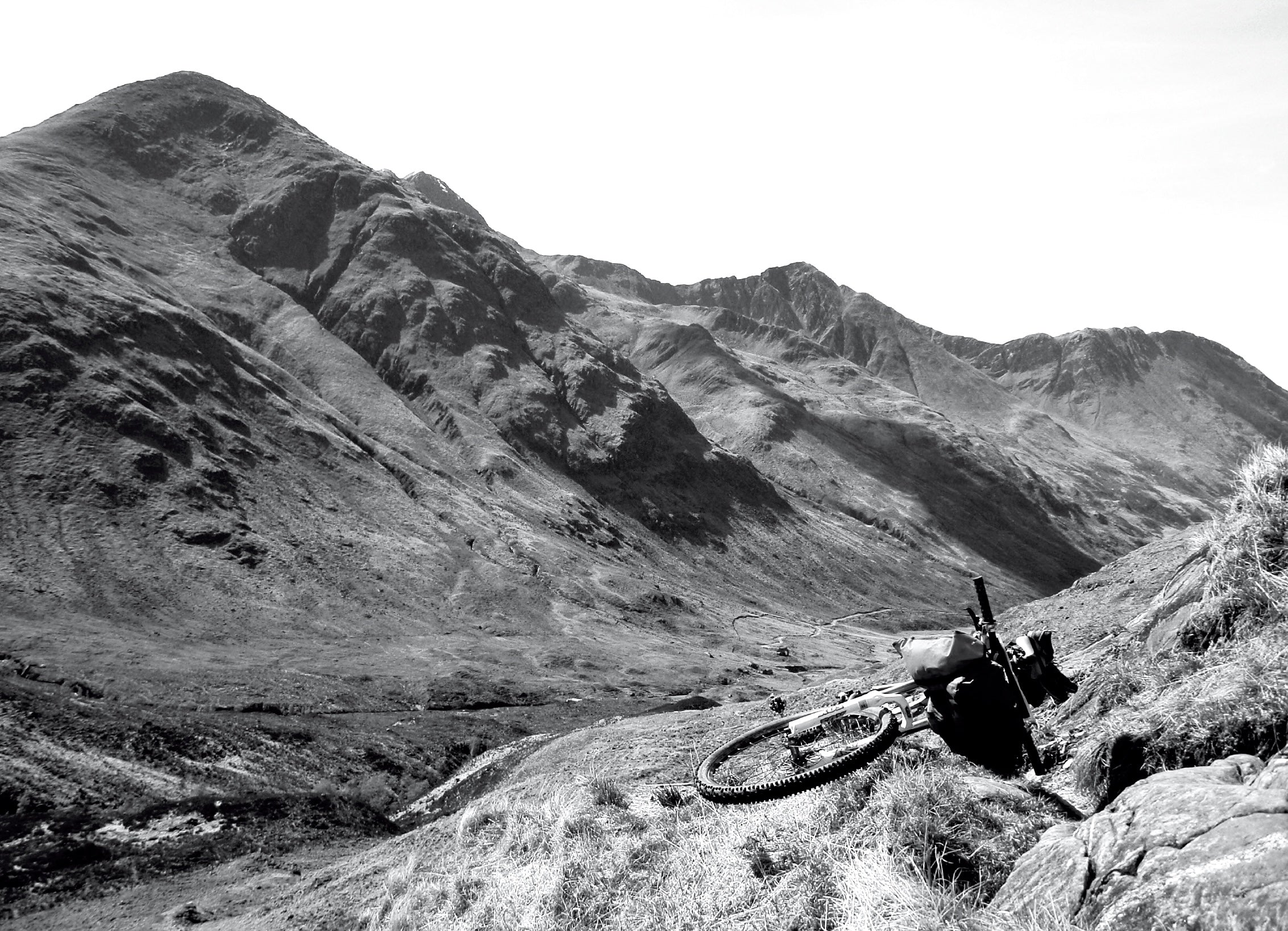 Looking to the Five Sisters of Kintail while riding the Scottish Coast-to-Coast in 2010.