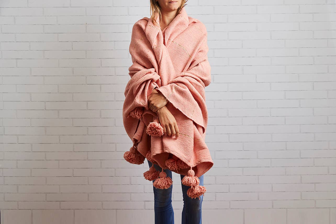 Moroccan Blanket   Pink