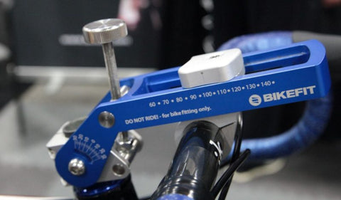 A BikeFit stem sizing tool shown from the side