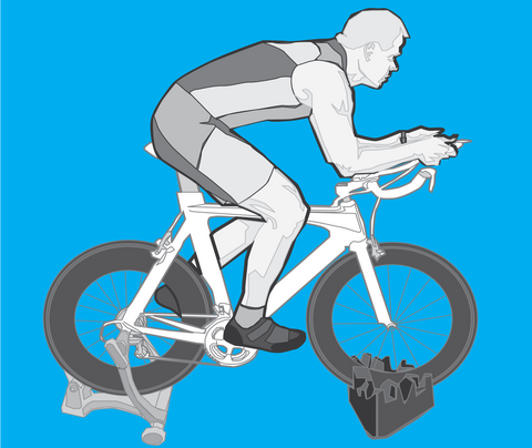 Illustration of cyclist posture on a triathlon bike