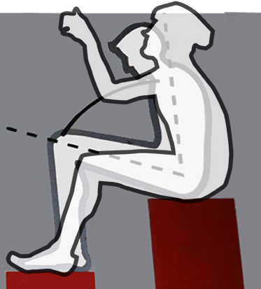 Digital illustration of a cyclist sitting on box