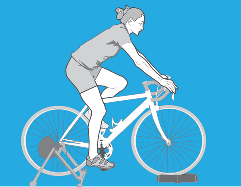 Illustration of cyclist posture on a road bike