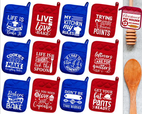 Potholder Pot Holders With Sayings Bakers Gonna Bake Whip 