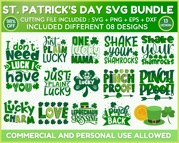 St Patrick’s Day Quotes SVG Bundle