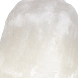 White Hand Carved 9-11 Pound Himalayan Salt and Marble Lamp