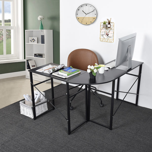 zinus urban l shaped corner computer desk