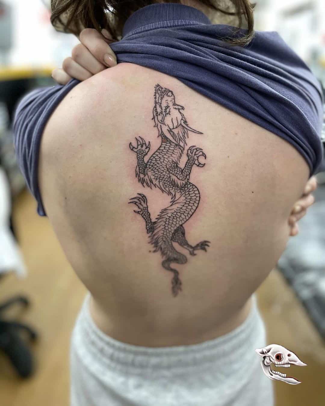 This is by far the largest 1st tattoo on a client we've done! Full back  piece cross with wings and custom letterings. Parts healed and ... |  Instagram