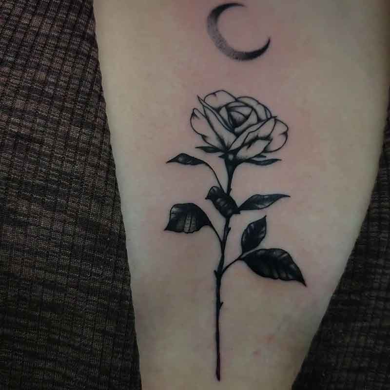 Unique Black Rose Tattoo-3