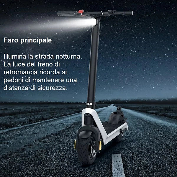 monopattino super x9 illuminazione