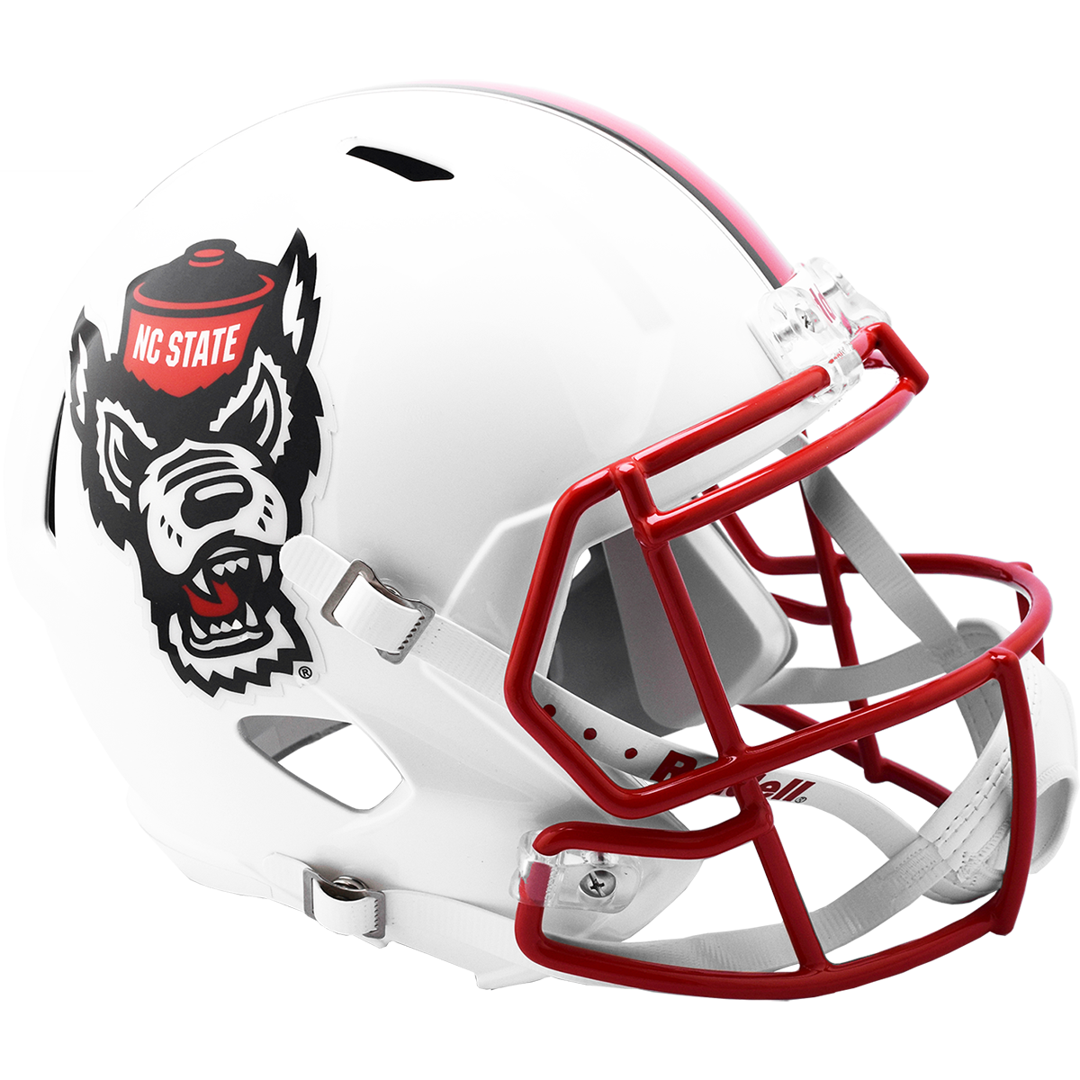 NORTH CAROLINA STATE WOLFPACK TUFFY WHITE SPEED REPLICA HELMET NCAA