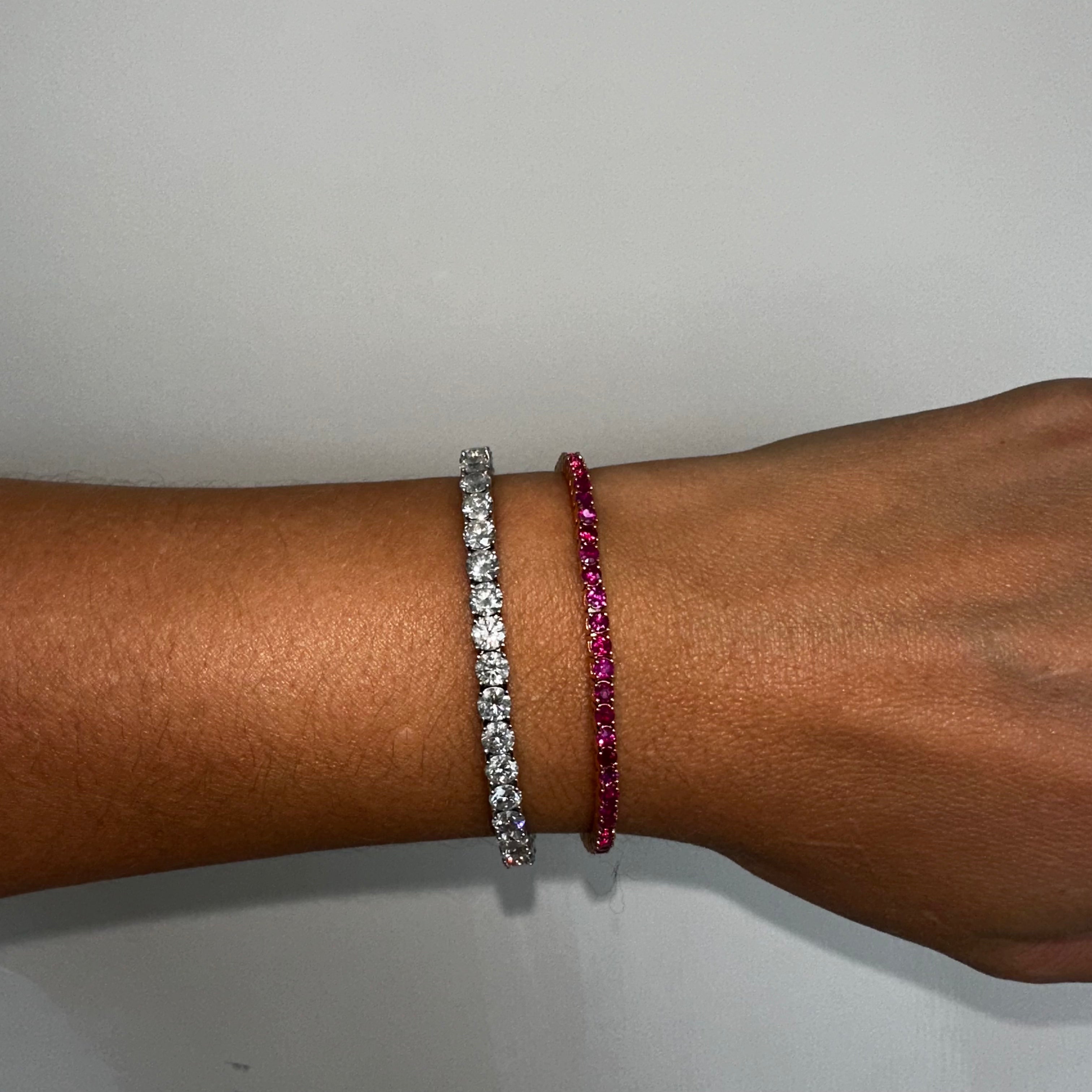 No Heat Ruby from Burma flexible Tennis bracelet bangle in 18k gold by Valentina Fine Jewellery Hong Kong. Global free shipping including USA UK Singapore New Zealand
