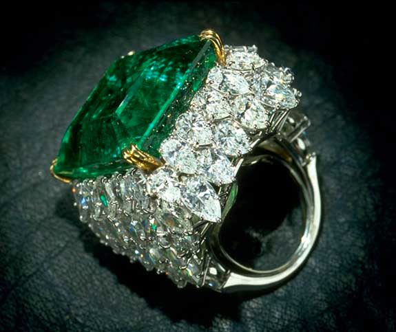 Chalk Emerald, a stunning 37.82-carat emerald ring.