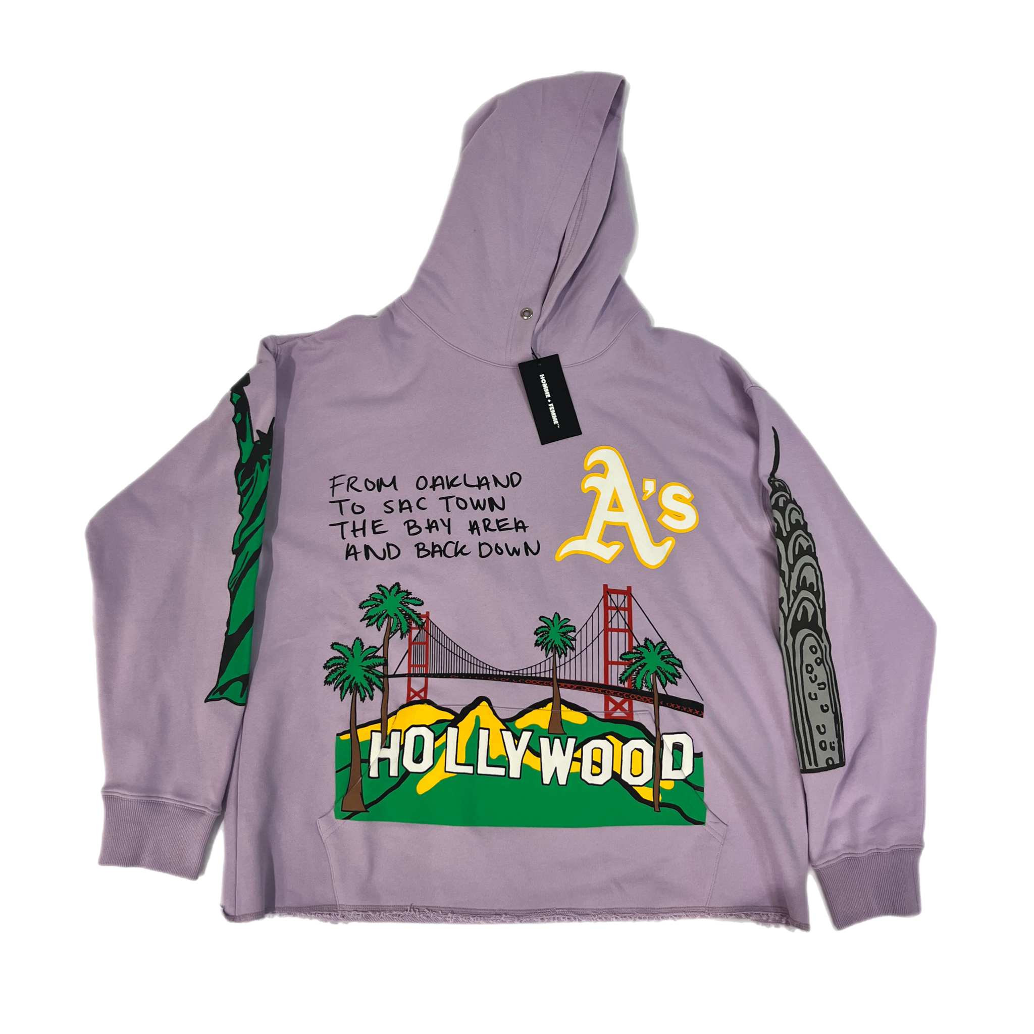 Homme Femme - Light Purple Hollywood Hoodie - Size Large