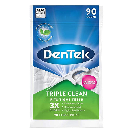 Dentek Triple Clean Floss Picks, No Break Guarantee, 150 Count, 3 Pack