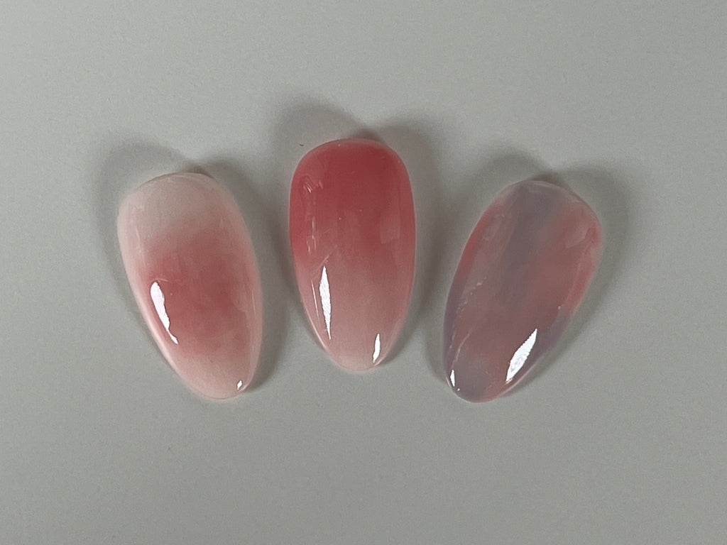 syrup gel gradation nails ombre nails korean jelly nails blush nails
