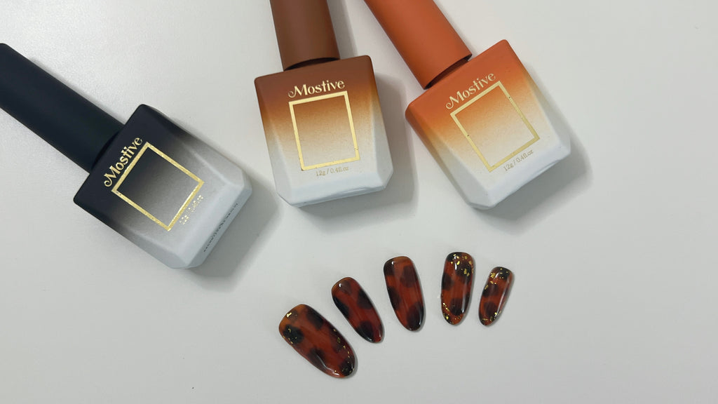 mostive latte syrup gel colors tortoiseshell nails