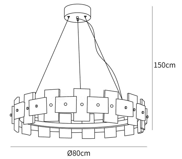 Alabaster Halo Chandelier