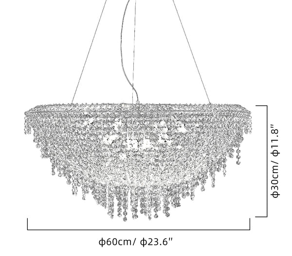 Circle Bead String Crystal Chandelier