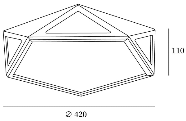 Geometric Wood Ceiling Light