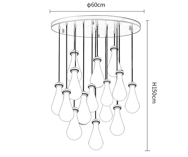 Raindrop Linear Chandelier