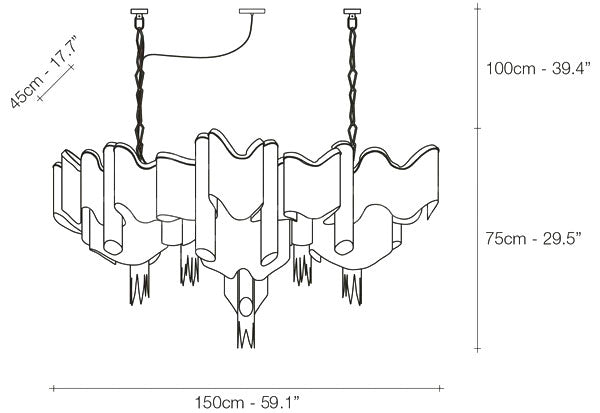 Stream Chain Chandelier