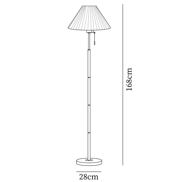 Vintage Pleated Floor Lamp