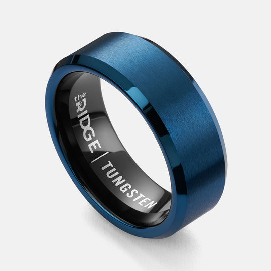 Jabel Blue Sapphire Diamond Bridal Ring Set Platinum Engagement Weddin –  Jewelryauthority