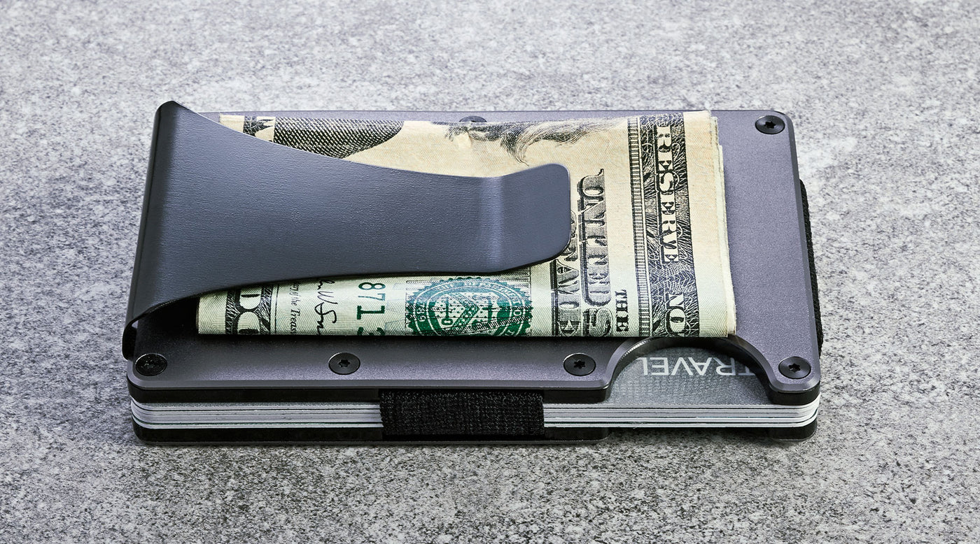 The Ridge Wallet: Slim, RFID blocking metal wallet.