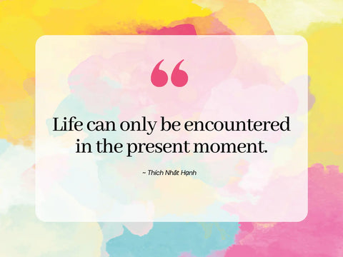 Life can only be encountered in the present moment - Tich Nhat Hanh