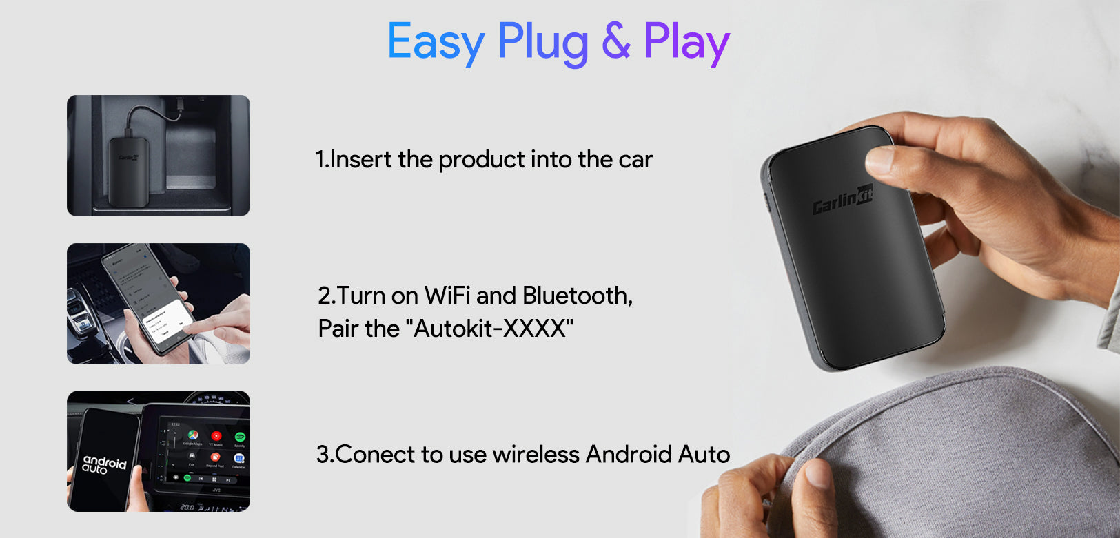 Carlinkit A2A Wireless Android Auto Adapter 