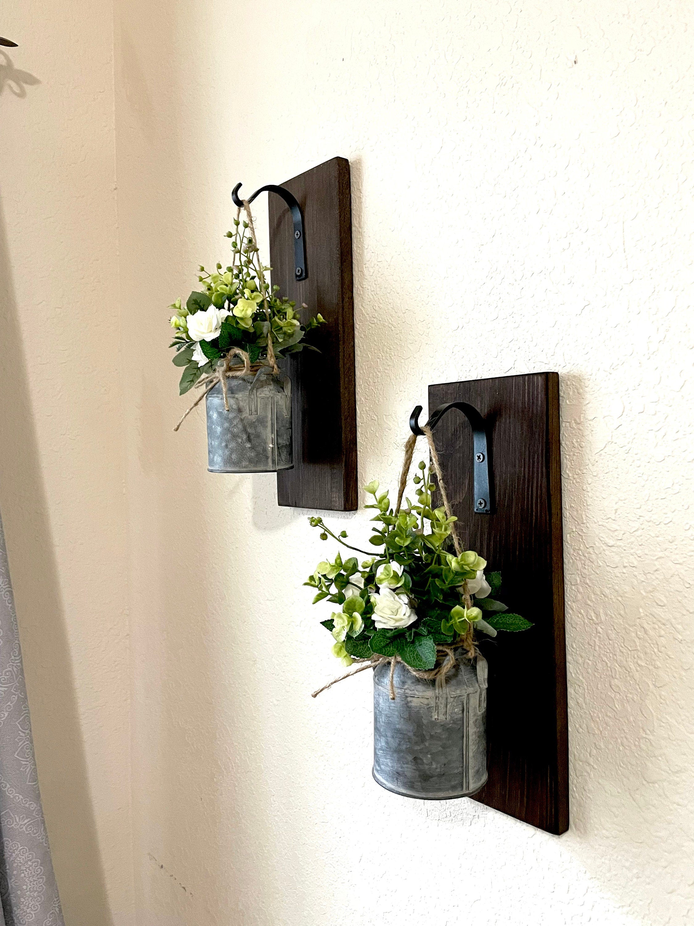 metal wall sconces for flowers