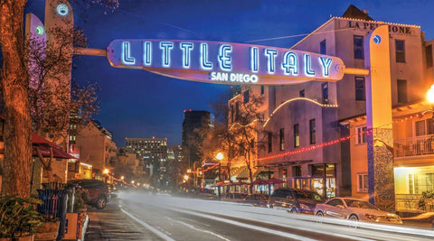 Little Italy San Diego At Night