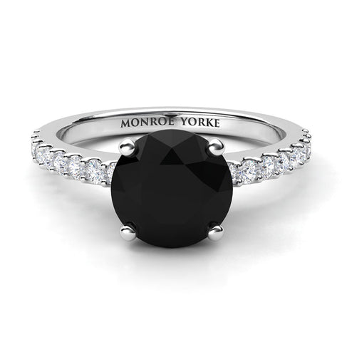 Sasha - unique black diamond engagement ring