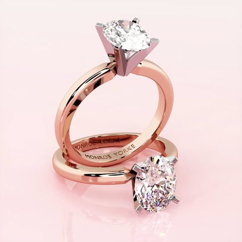 Eva - oval cut diamond solitaire ring
