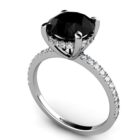 Noire Black Diamond Engagement Ring