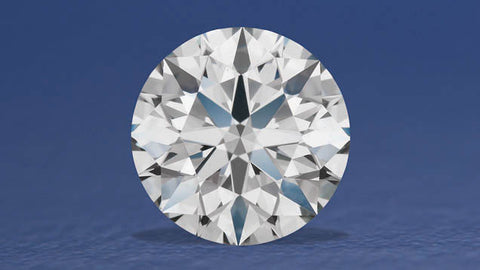 Perfectly cut diamond showing arrow pattern 